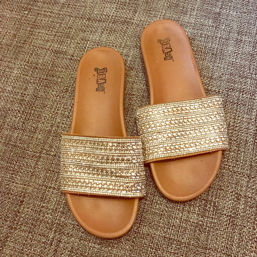 Glitzy glam sandals